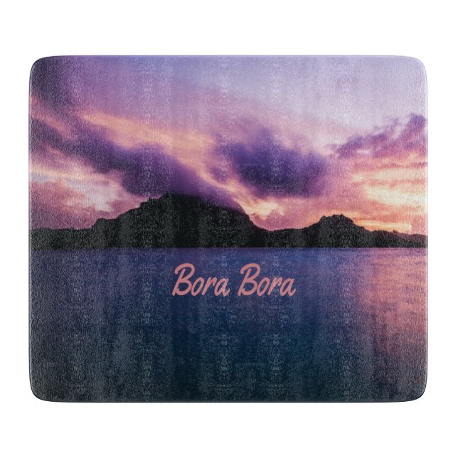 Bora Bora Suset Island Beach Cutting Board (Front)