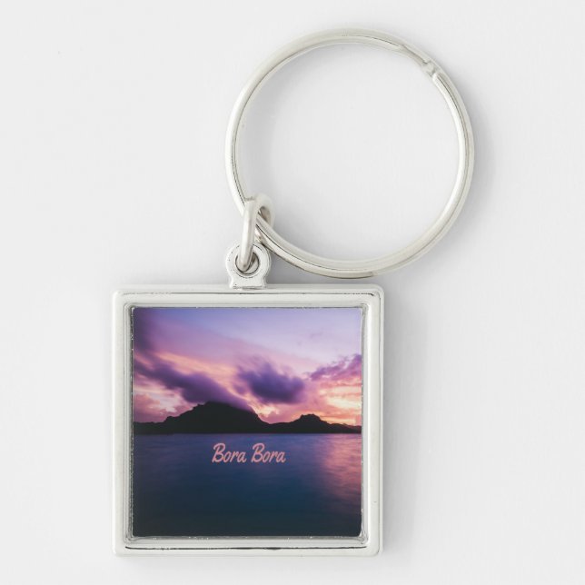 Bora Bora Suset Island Beach Key Ring (Front)