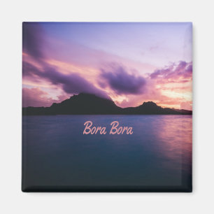 Bora Bora Suset Island Beach Magnet
