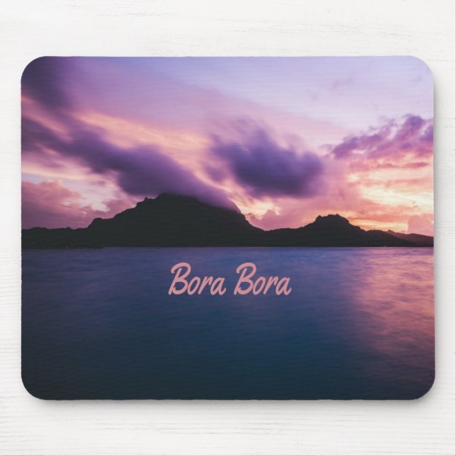 Bora Bora Suset Island Beach Mouse Pad (Front)