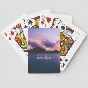 Bora Bora Suset Island Beach Playing Cards