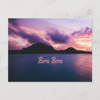 Bora Bora Suset Island Beach Postcard