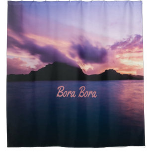Bora Bora Suset Island Beach Shower Curtain