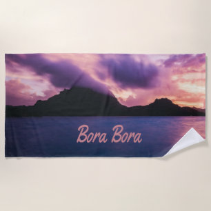Bora Bora Suset Island Beach Towel