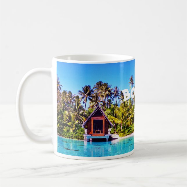 Bora Bora Wedding Chapel Drinkware Coffee Mug (Left)