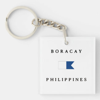 Boracay Philippines Alpha Dive Flag Key Ring