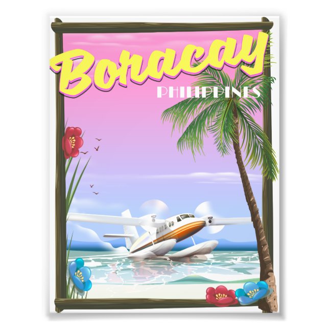 Boracay Philippines beach travel poster (Front)