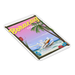 Boracay Philippines beach travel poster Magnet