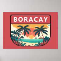 Boracay Philippines Retro Emblem