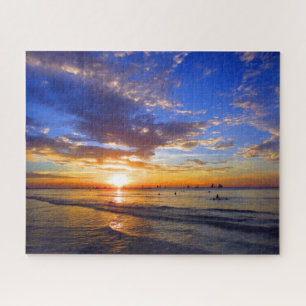 boracay white beach sunset jigsaw puzzle