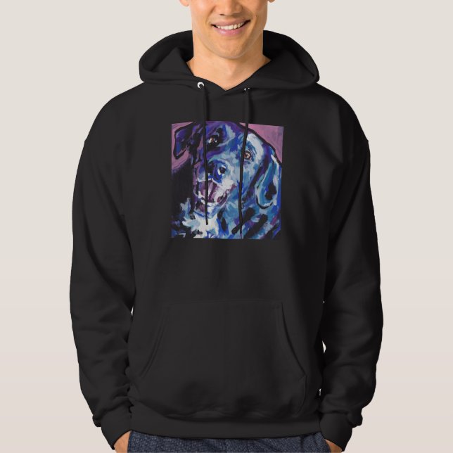 Borador Border Collie Lab Mix Bright Colourful Pop Hoodie (Front)