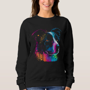 Borador Dog Painting Watercolor Paint Colorful Mom Sweatshirt