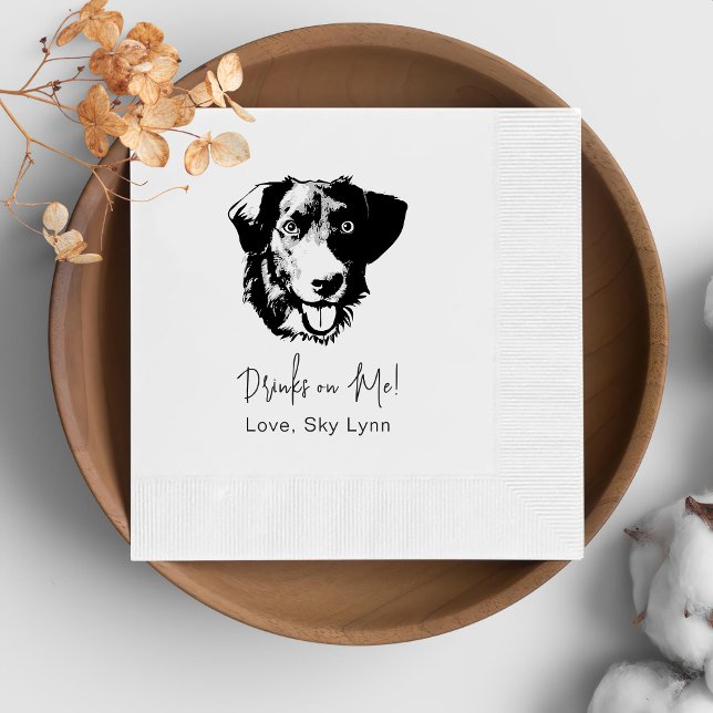 Borador Dog Personalised Drink On Me Napkin (Creator Uploaded)