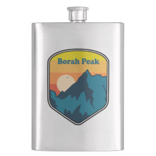 Borah Peak Idaho Sunrise Hip Flask