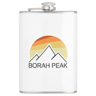 Borah Peak Retro Hip Flask