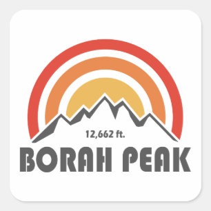 Borah Peak Square Sticker