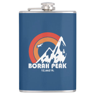 Borah Peak Sun Eagle Hip Flask
