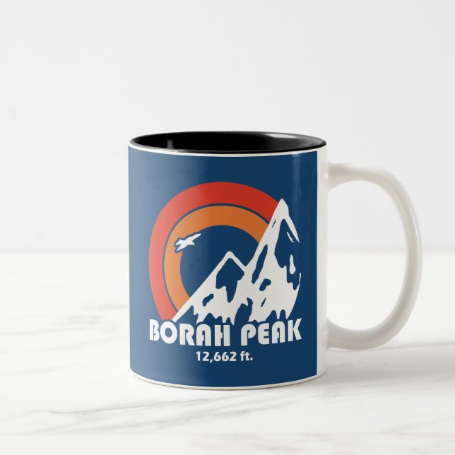 Borah Peak Sun Eagle Two-Tone Coffee Mug (Right)