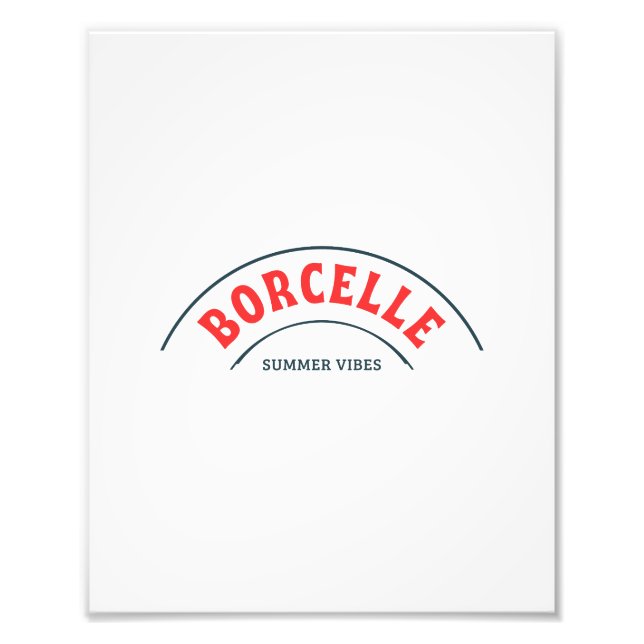 Borcelle Summer Vibes Typography Art Photo Print (Front)