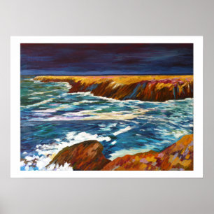 Bord de mer en Bretagne Poster