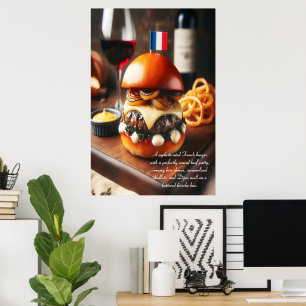 Bordeaux Bistro Burger 24x36 Poster