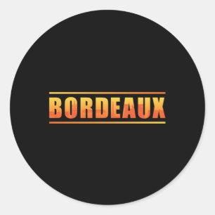 Bordeaux City Skyline Cityscape Funny Gift Idea Classic Round Sticker