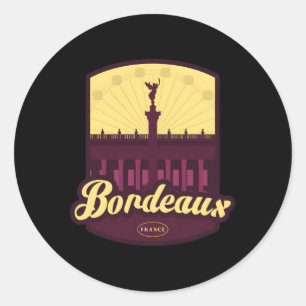 Bordeaux France Classic Round Sticker