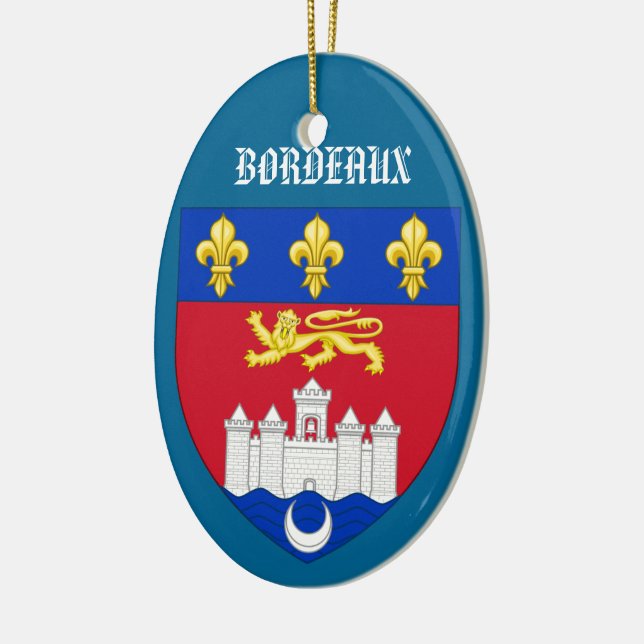Bordeaux France Crest Christmas Ornament (Left)