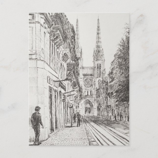 Bordeaux France. Twin spire.2010 Postcard (Front)