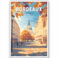 Bordeaux France Vineyard Travel Art Vintage