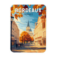 Bordeaux France Vineyard Travel Art Vintage