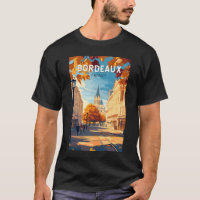 Bordeaux France Vineyard Travel Art Vintage