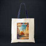 Bordeaux France Vineyard Travel Art Vintage Tote Bag<br><div class="desc">Bordeaux retro vector travel design. Bordeaux,  hub of the famed wine-growing region,  is a port city on the Garonne River in southwestern France.</div>