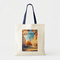 Bordeaux France Vineyard Travel Art Vintage