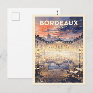 Bordeaux France Vintage Travel Postcard
