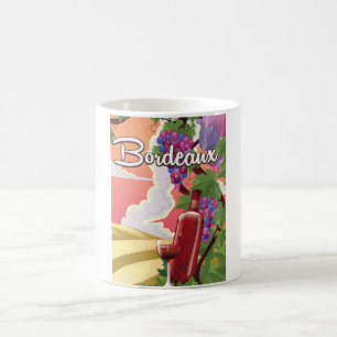 Bordeaux France vintage wine travel poster Coffee Mug