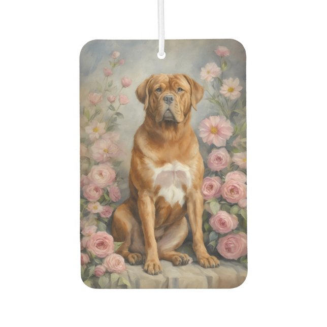 Bordeaux French Mastiff Dog Car Air Freshener (Front)