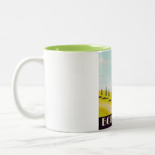 Bordeaux, french Vintage style travel poster Two-Tone Coffee Mug