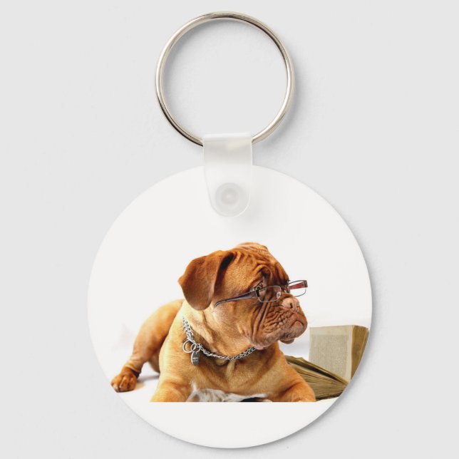 Bordeaux Mastiff, French Mastiff Bordeauxdog Gift Key Ring (Front)