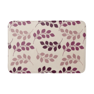 Bordeaux Modern Botanical Japandi Bath Mat