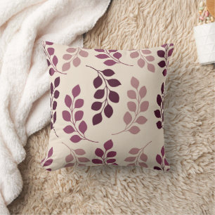 Bordeaux Modern Botanical Japandi Cushion