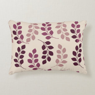 Bordeaux Modern Botanical Japandi Decorative Cushion