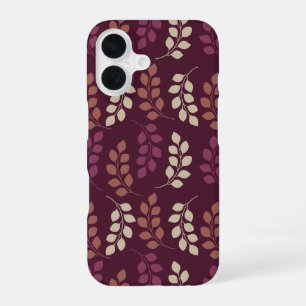 Bordeaux Modern Botanical Japandi iPhone 16 Case