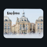 Bordeaux Photography Hand Lettered Magnet<br><div class="desc">The perfect souvenir to remember your trip to Bordeaux. Featuring hand lettered watercolor. Photo taken from Bordeaux,  France. Add a special date to make it even more memorable!</div>