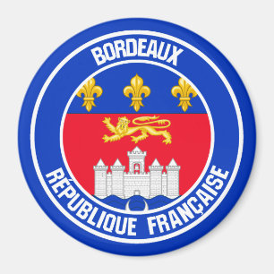 Bordeaux Round Emblem Magnet