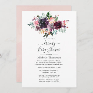Bordeaux Wine Drive By Bridal or Baby Shower Invitation