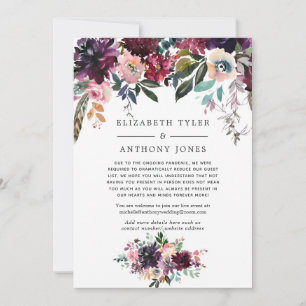 Bordeaux Wine Reduced Wedding Guest List Announcement