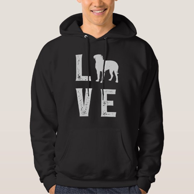 Bordeauxdogge Love Hoodie (Front)