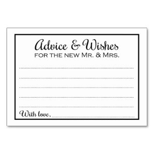 Border Advice & Wishes for New Mr Mrs Cards