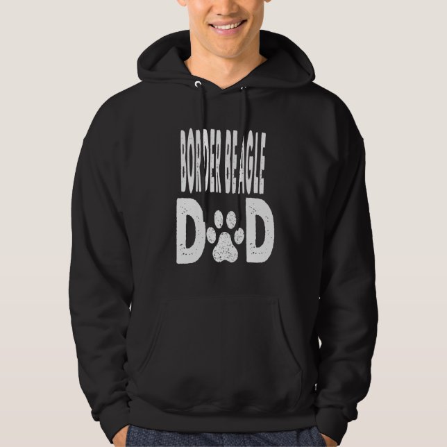 Border Beagle Dad Dog Owner Hoodie (Front)